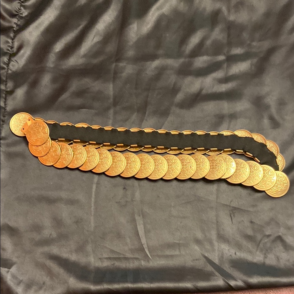 Vintage Gold Coin Embellished Belt